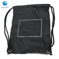 Simple Style Polyester Drawstring Backpack Bag Durable Sack Pack